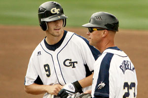 Courtesy Georgia Institute of Technology Rick Rembielak, the former head coach of Kent State University's baseball program, is seen on the field while coaching for Georgia Tech in 2011.