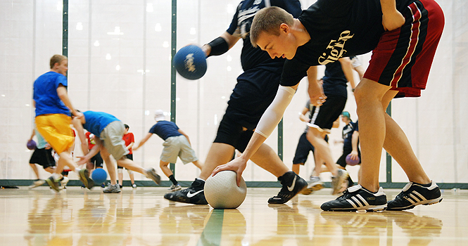 Sigma Phi Epsilon held the third annual philanthropic dodgeball tournament at the Student Recreation and Wellness Center March 10. Photo by grace Jelinek