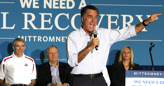 Republican+presidential+candidate+Mitt+Romney+waves+to+the+crowd+at+Westerville+South+High+School+in+Westerville%2C+Ohio+on+Wednesday%2C+September+26%2C+2012.+Also+in+attendance%3A+from+left%2C+Sen.+Rob+Portman%2C+R-Ohio%3B+Jack+Nicklaus%3B+Ohio+Gov.+John+Kasich%3B+and+Ohio+State+Rep.+Anne+Gonzales.+Photo+by+Brooke+LaValley%2FColumbus+Dispatch%2FMCT.