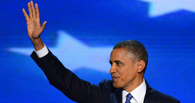 President+Barack+Obama+waves+to+the+delegates+at+the+2012+Democratic+National+Convention+in+Times+Warner+Cable+Arena+Thursday%2C+September+6%2C+2012+in+Charlotte%2C+North+Carolina.+Photo+by+Harry+E.+Walker%2FMCT.