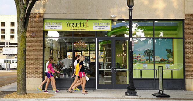 Yogurt Vi is a new frozen yogurt business located on Water St. past Erie St. . Photo by Hannah Potes.