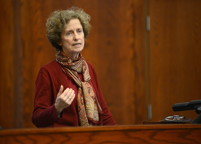 Sister Cecilia Liberatore speaks about local human trafficking on October 28, 2013. Photo by Melanie Nesteruk.