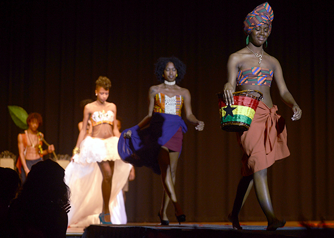 Models+walk+the+runway+during+the+talent+portion+of+the+45th+annual+Black+United+Students+Renaissance+Ball%2C+Nov.+13%2C+2013.