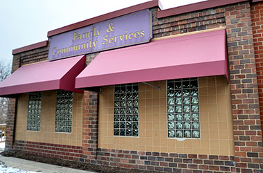 The Family and Community Services Center is the home of Safer Futures battered womens shelter, where women may go to seek counseling and services in cases of domestic violence.