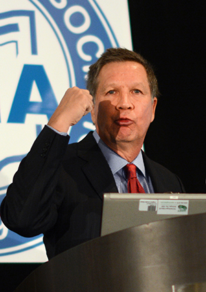 Gov. John Kasich speaks at the Ohio News Associations annual convention Feb. 6, 2014, in Columbus.