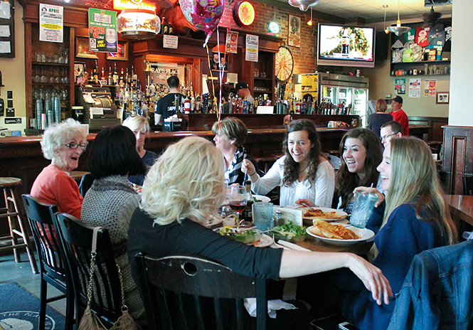 Freshman public relations major Baily Purpura celebrates her birthday with family at Rays Place, April 8, 2014.