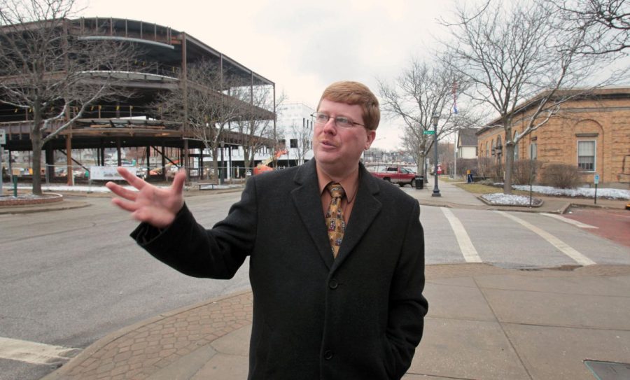 Kent Economic Development Director Dan Smith talks about the balance of new construction while preserving historic buildings using the example of the construction on Water Street across from the Kent court house which was the former main post office.