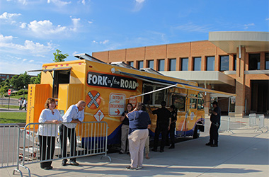  USG hosts Sounds of Summer on the Student Green Friday, June 6, 2014. Fork in the road Food truck provided food for the event.