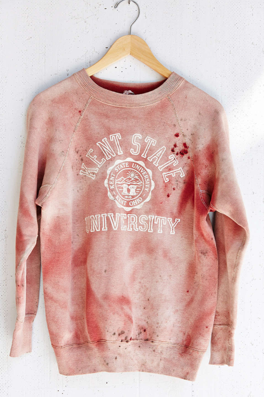 In 2014, retailer Urban Outfitters promoted a controversial Kent State sweatshirt.