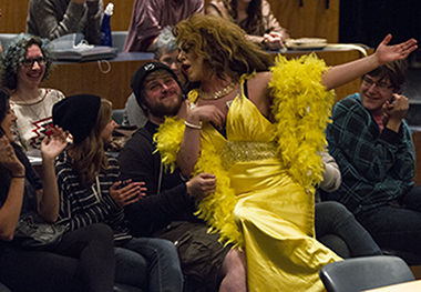 Drag queens perform as part of an amateur drag show at the Student Center on Thursday, Sept. 11, 2014.