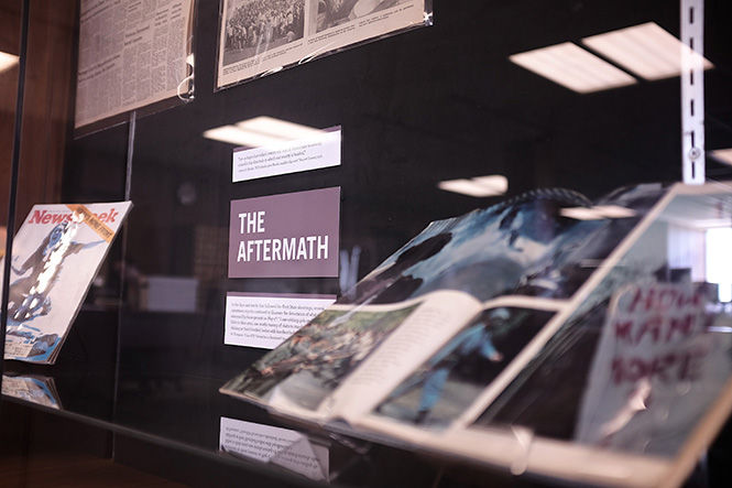The Kent State Library Special Collections and Archives currently are exhibiting a collection of media coverage from May 4 and the aftermath of the campus shootings in 1970.