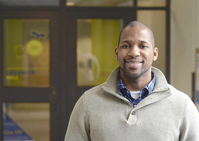 Christopher Owens, the new resident hall director for Leebrick and Korb halls.