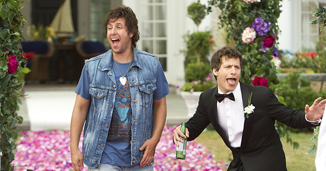 Donny Berger (Adam Sandler) and Todd Peterson (Andy Samberg) in Columbia Pictures comedy THATS MY BOY. Photo courtesy of MCT Campus.
