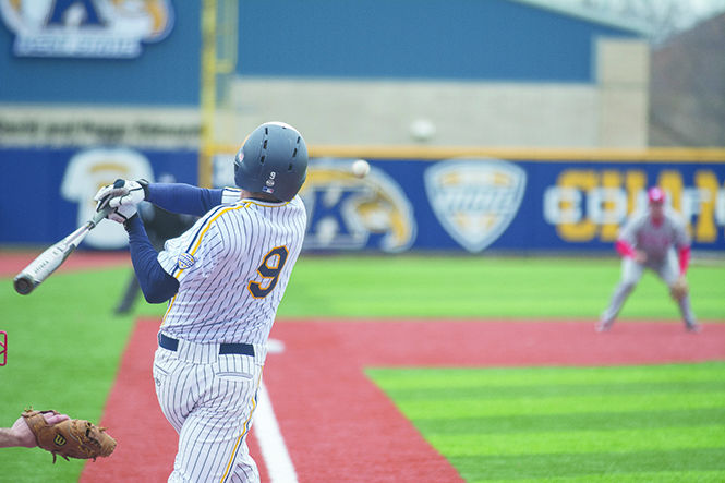 Kent State junior Zarely Zalewski hits a ball foul, but scores two runs later during Kent States 12-6 win over Youngstown State at Schoonover Stadium on Tuesday, March 31, 2015. With this weeks wins, Kent improves its record to 14-11 as they head into a weekend of games on the road.