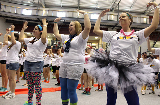 The+group+Flashanthropy+showed+their+support+at+Flashathon%2C+the+12+hour+dance+marathon+raising+money+for+Akron+Childrens+Hospital+and+the+fight+against+cancer+Saturday%2C+April+12%2C+2014.