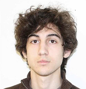 FBI mugshot of Dzhokhar Tsarnaev. A federal jury found Tsarnaev guilty in the Boston Marathon bombing.