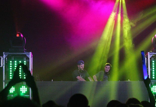 The Chainsmokers headline the annual FlashFest concert in the M.A.C. Center on April, 23, 2015. FlashFest was hosted by the Undergraduate Student Government.