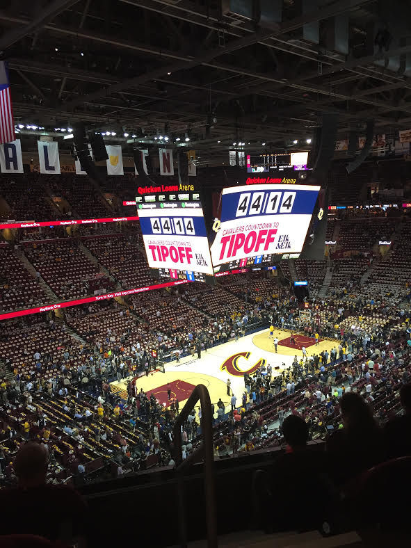 Cleveland Cavaliers fans begin to fill up Quicken Loans Arena on Tuesday, June 9, 2015, for Game 3 of the NBA Finals. The Cavs defeated the Golden State Warriors, 96-91.