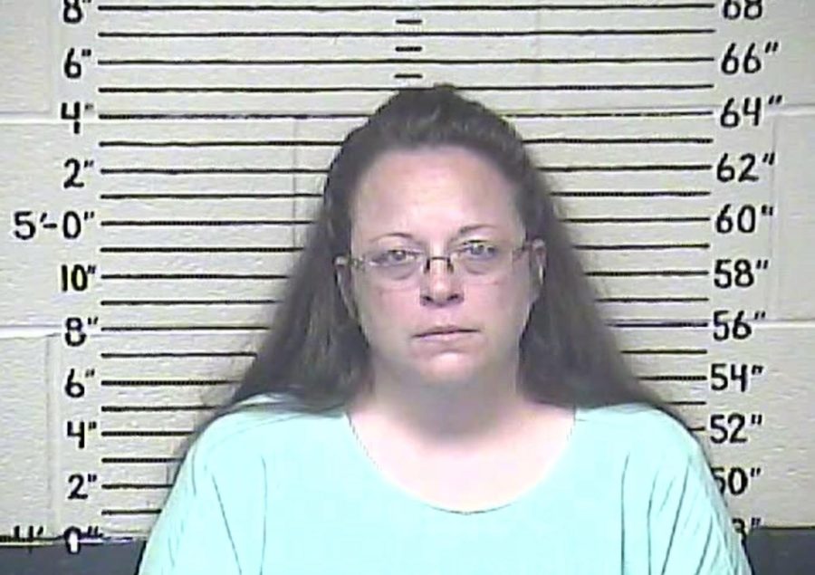 A Carter County Detention Center image shows Kim Davis on Thursday, Sept. 3, 2015. The Rowan County, Ky., clerk went to jail Thursday for refusing to issue marriage licenses, but five of her deputies agreed to comply with the law, ending a two-month standoff. (Carter County Detention Center/TNS)