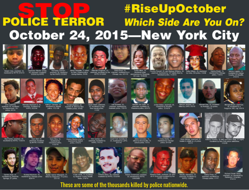 Flyer for the #RiseUpOctober event.