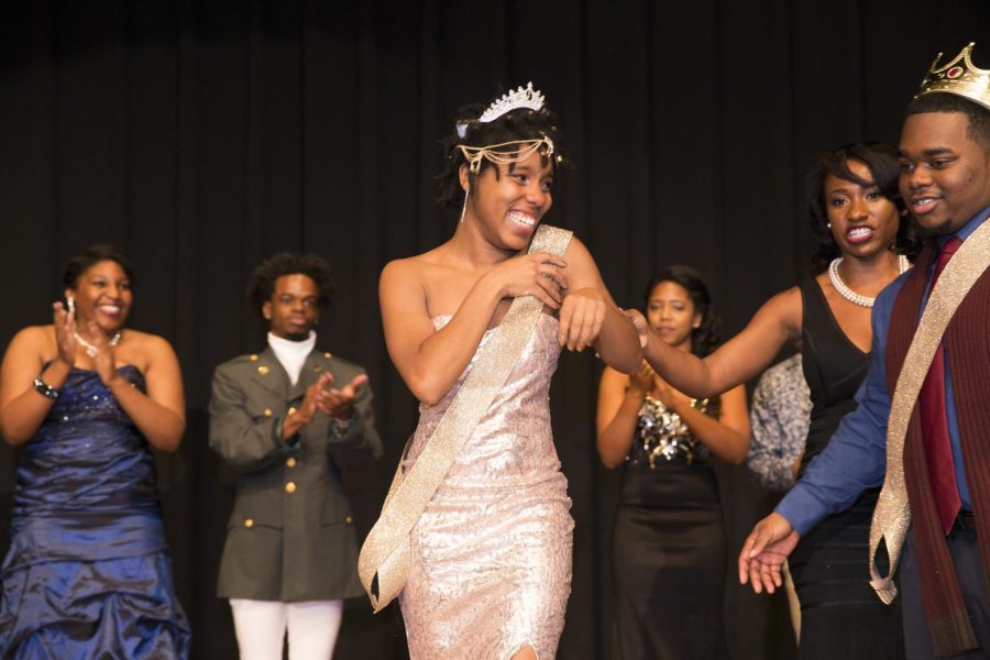 Kiara White is crowned queen and Roderic Swiner II is crowned king at the 47th annual Renaissance Ball. Nov. 12, 2015.