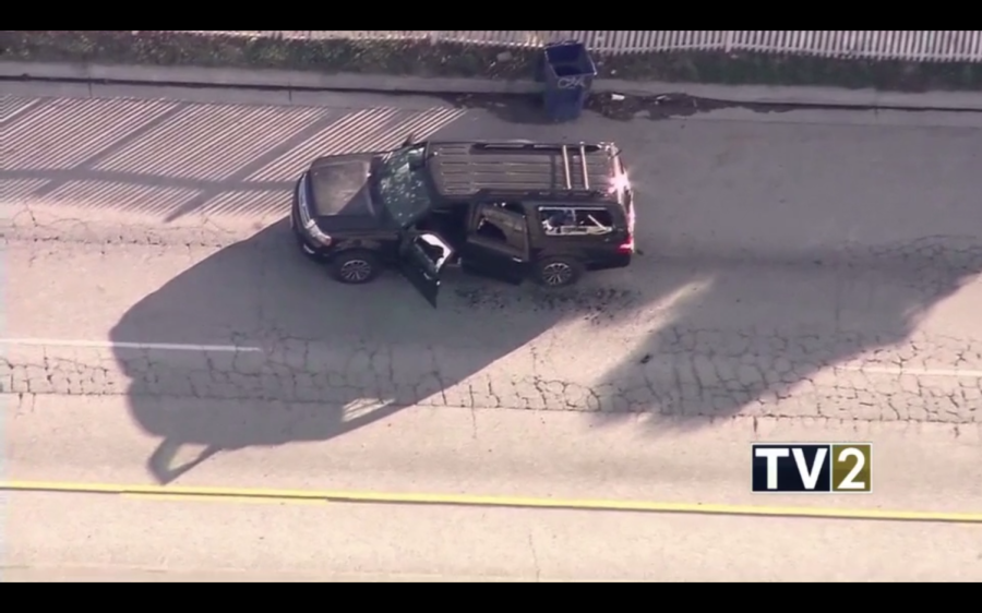 Vehicle+driven+by+suspects+in+San+Bernadino+shooting+was+involved+in+shootout+with+police+Wednesday