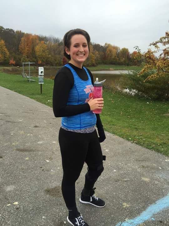 Samantha+Lough%2C+a+sophomore+journalism+major%2C+ran+her+first+a+5k+after+her+stroke+on+Saturday%2C+Oct.+24%2C+2015.