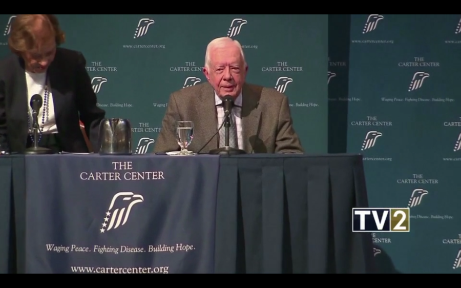 Former President Jimmy Carter announced Sunday that he is once again cancer-free