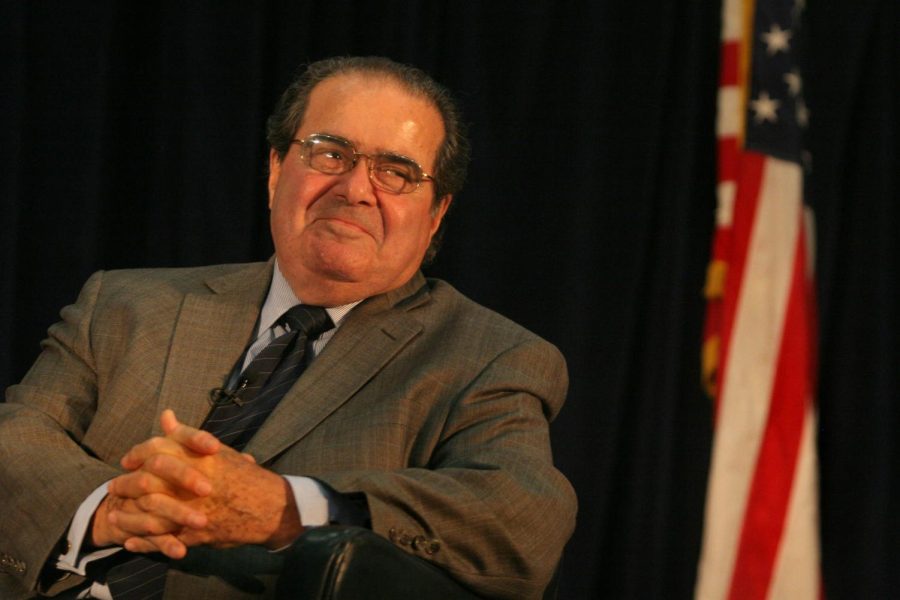 Supreme Court Justice Antonin Scalia in a September 2010 file image at the University of California, Hastings. Scalia died on Saturday, Feb. 13, 2016. 