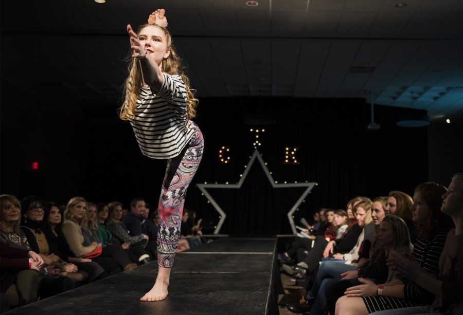 The One Love Yoga Boutique displays some of their items as part of the For The Love Of Fashion Show in downtown Kent at the Kent State Hotel and Conference Center. Friday, Feb. 11, 2016.
