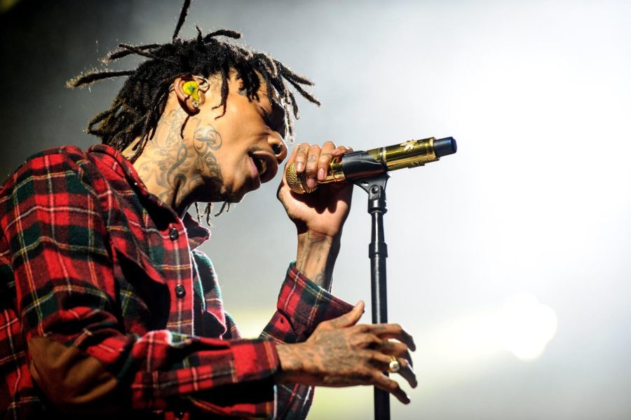 Rapper Wiz Khalifa performs at Molson Canadian Amphitheatre on July 29, 2014 in Ontario, Canada.