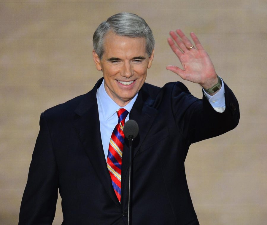 U.S. Sen. Rob Portman (R-OH) speaks at the Republican National Convention in Tampa, Florida, Wednesday, August 29, 2012. (Harry E. Walker/MCT)