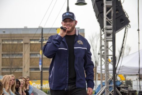 Jon Langston performs on the student green at FlashFest on Thursday, April 21, 2016. The performers for this years FlashFest included Lacy Cavalier, Jon Langston, 3OH!3, Chase Rice, DJ Boshane, Chevy Woods, and Wiz Khalifa.