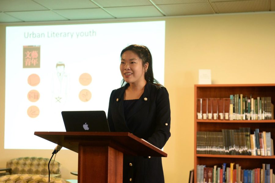 Xiaorong Yuan speaks about Chinese music in the 21st century for the Colloquium Series in the Performing Arts Library, April 20, 2016.