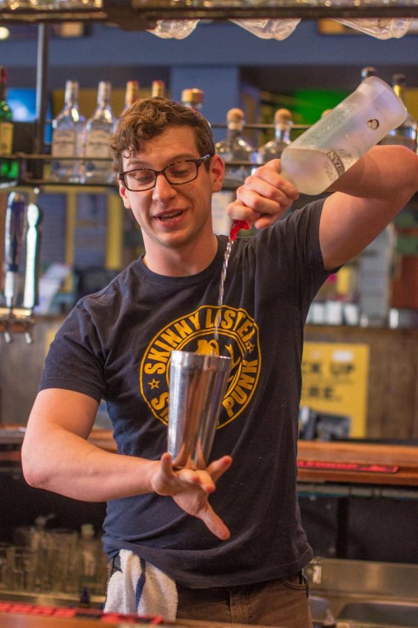Mike Haney of Water Street Tavern makes a drink. 