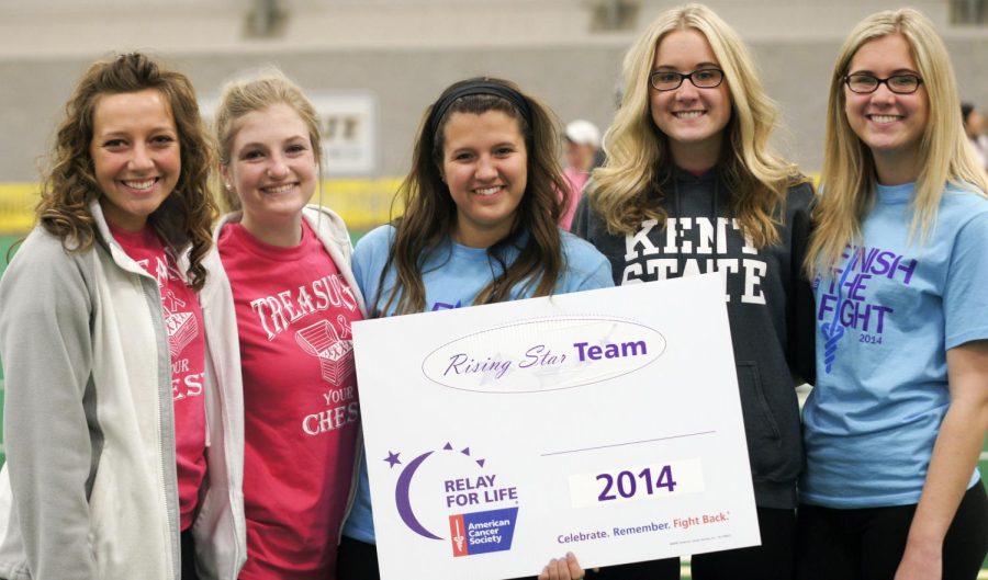 Individuals supporting family members and friends came together to form the Rising Star team in this years Relay for Life event held at Dix Field House, Saturday and Sunday.