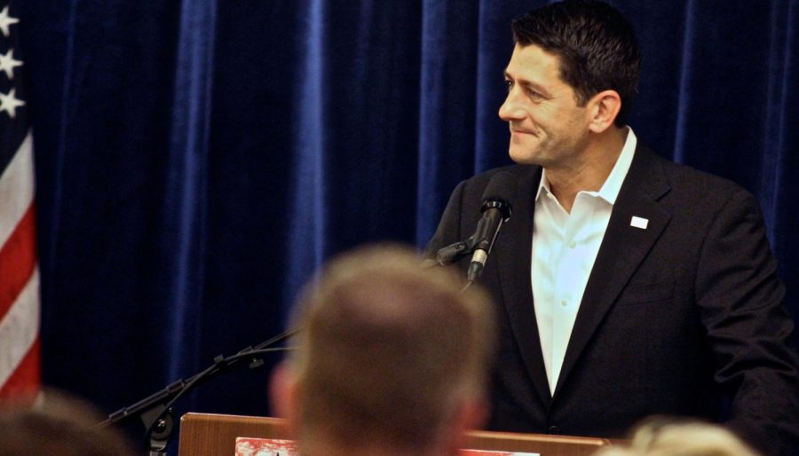 Speaker of the House Paul Ryan speaks to Ohio Republicans at the Doubletree Hotel in downtown Cleveland on Wednesday, July 20, 2016. 