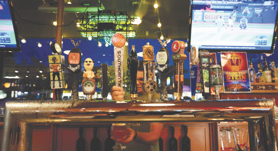 The selection of alcohol on tap at Rays Place is featured on Wednesday, Sept. 21, 2016. 