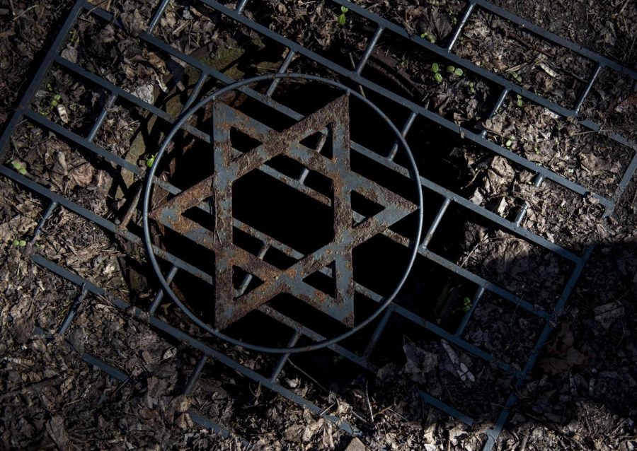 A sewage opening at the Warsaw Jewish Cemetery on Tuesday, March 26, 2017 in Warsaw, Poland. The sewage line was used as an escape route for Jewish ghetto residents during World War II.