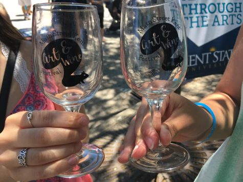 Attendees of Main Street Kents 11th annual Art and Wine Festival on Sat., June 3, 2017, received a commemorative wine glass.
