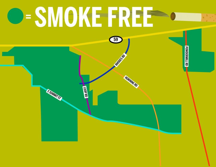 Starting July 1, Kent State will be a smoke-free and tobacco-free campus. 