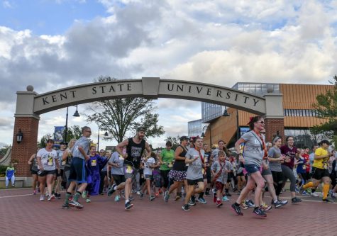 Runners take off from the starting line during the first ever Potterfest 5k on July 28.