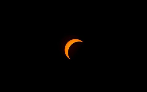 The partial solar eclipse on Monday, Aug. 21, 2017, in Copley, Ohio. 