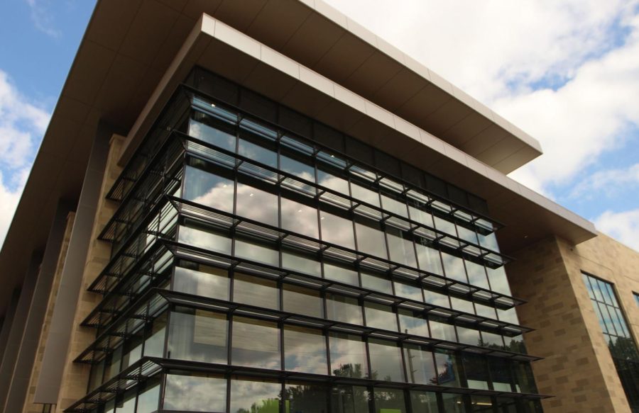 The Integrated Sciences Building.