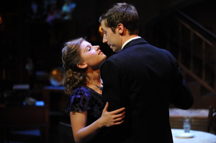 Scott Miesse dances with Maddie Drees in the 2014 Kent State production of 