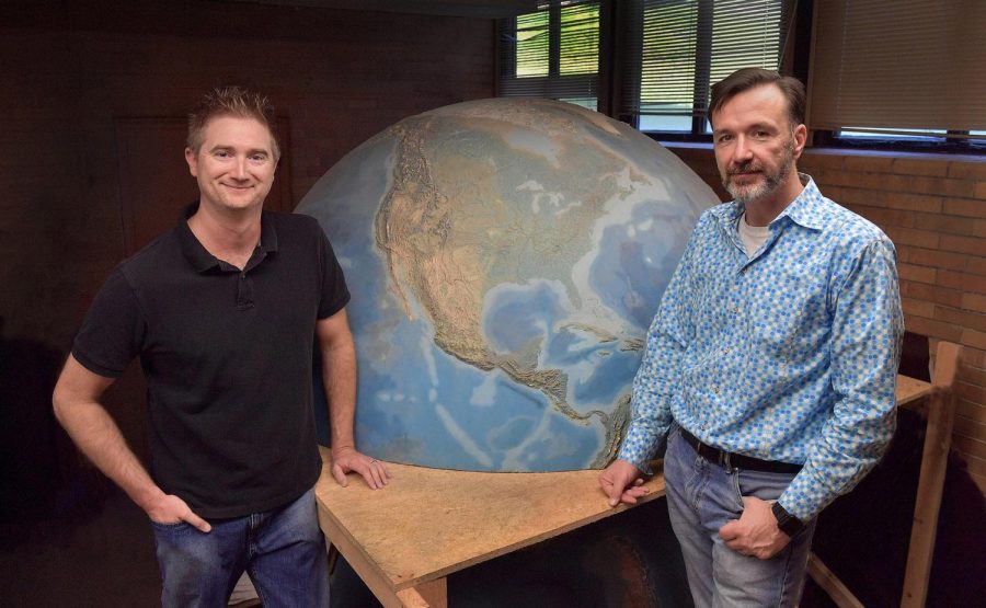 Cameron Lee (left) and Scott Sheridan from Kent State University’s Department of Geography team up to secure two research grants to study climate change and weather patterns. 