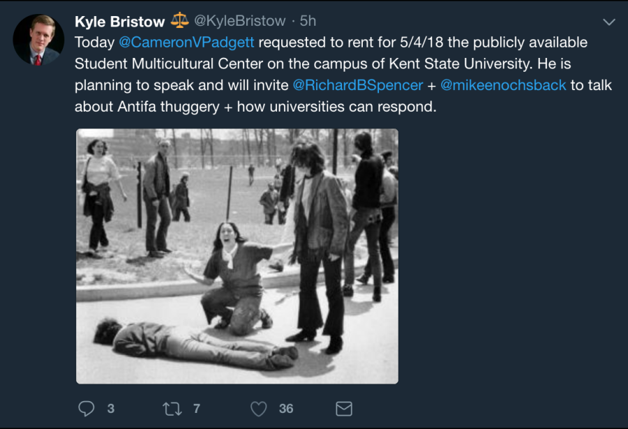Screenshot of Kyle Bristows tweet on Jan. 17, 2018. 