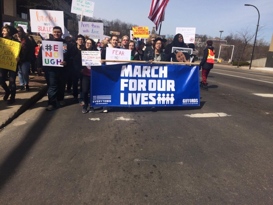 Hundreds+of+people+marched+in+Akron+for+the+March+for+Our+Lives+protest+on+Saturday%2C+March+24.