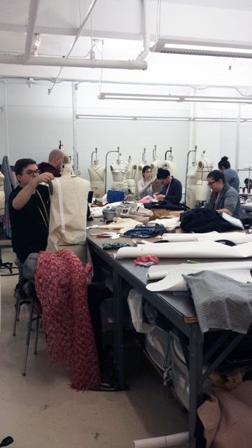 Students working on their projects at the NYC studio.
