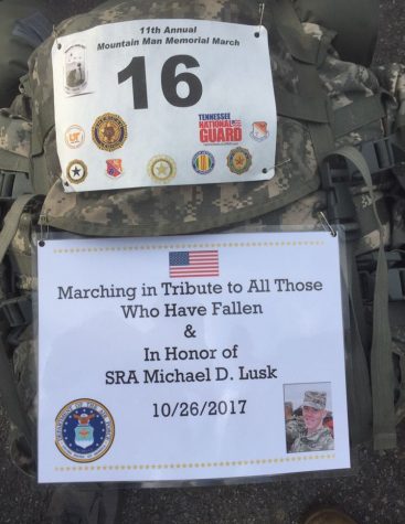 Cadets marched in honor of SRA Michael D. Lusk.